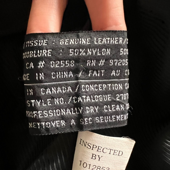 Vintage Danier Leather Black Blazer Jacket Size Medium - Picture 10 of 12
